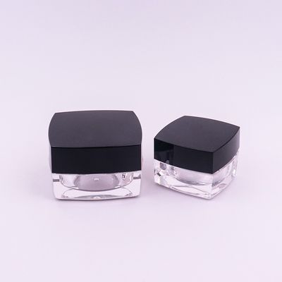 Quadrat Cosmetic Acrylic Jar Empty Plastic Cosmetic Jar 15g 30g 50g Empty Plastic Cosmetic Jar